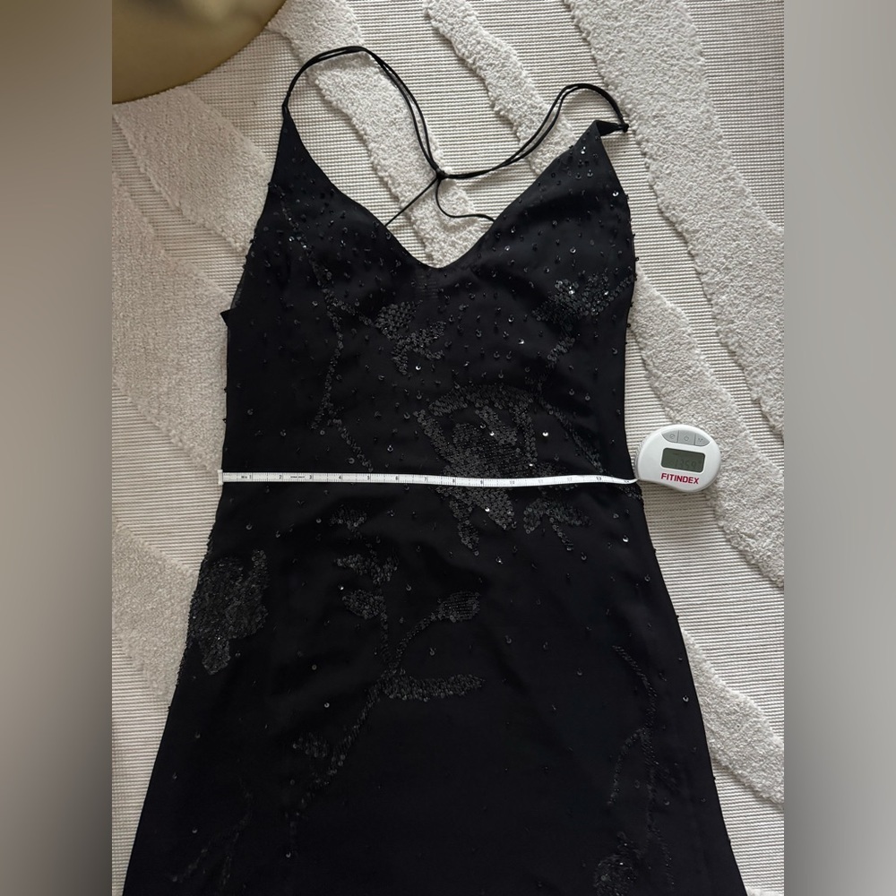 Armani Collezioni Black Sequin Beaded Dress - Picture 11 of 13
